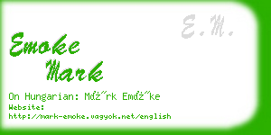 emoke mark business card